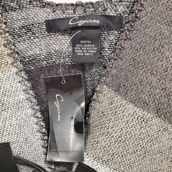 NWT Cejon A Hint of Leopard Ruana Poncho Blazer - Picture 4 of 4